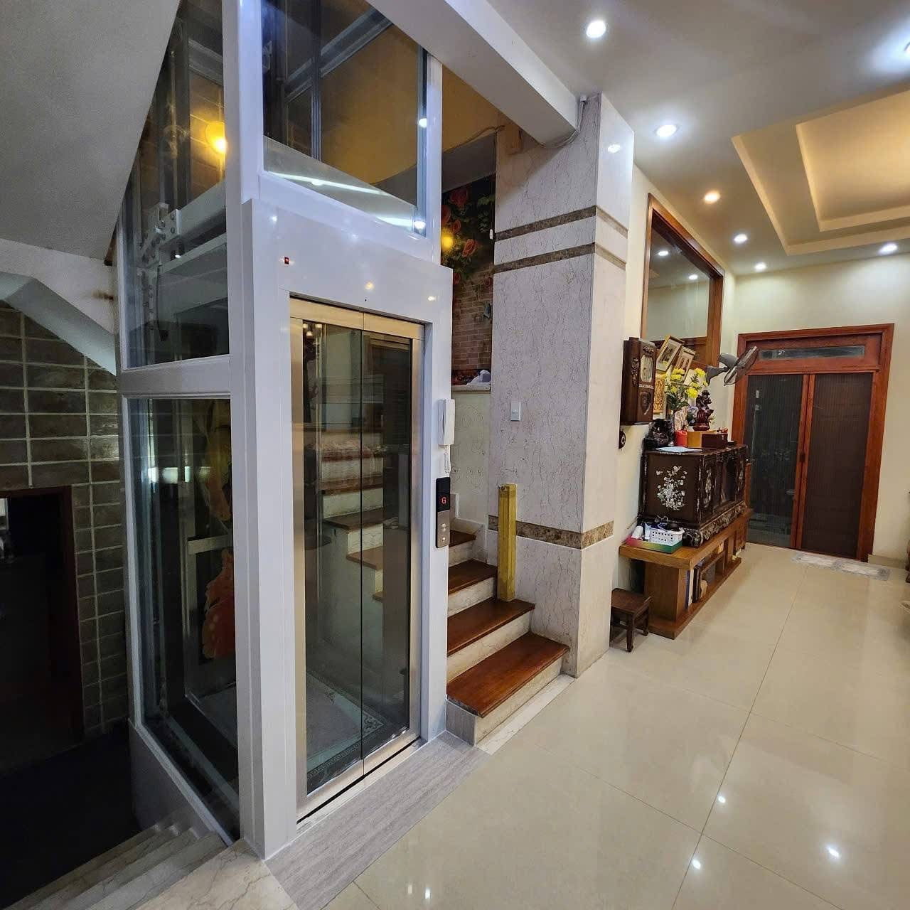 Thang máy không hố PIT 350KG - 5 điểm dừng tại phố Kim Đồng - Hà Nội